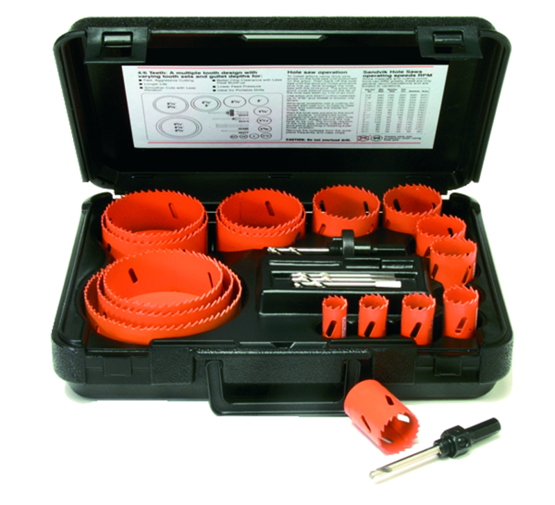 Bahco FX848454937 13 Pc. Bi Metal Utility Hole Saw Kit Freer