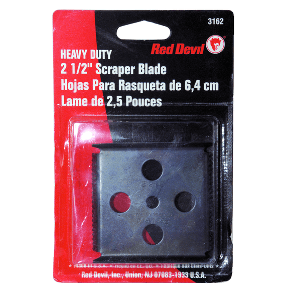 Red Devil FS533168 2 1/2" Width-2-Edge Carbon Steel - Hand Scraper Replacement Blade