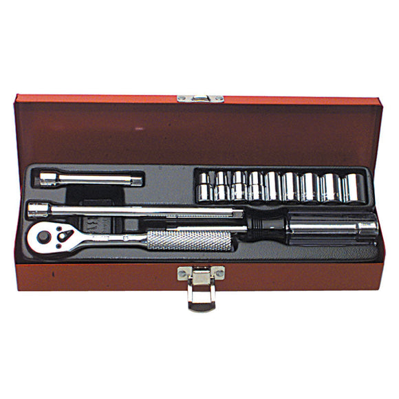 Wright Tool KP50A21 13 Pieces - Model A21-3/16"-1/2"-1/4" Drive Size - Socket Set-6 Points