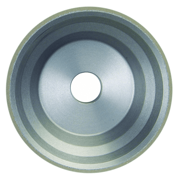 Norton Abrasives MH63W0391719 3-3/4" x 1-1/2" x 1-1/4" CBN Wheel Type 11V9 Flaring Cup 100 Grit