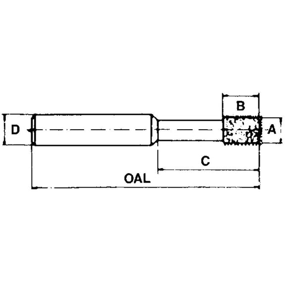 Quality Import MN52215030150 0.079" x 0.157" x 1/8"-120 Grit - Cubic Boron Nitride Jig Grinding Mandrel