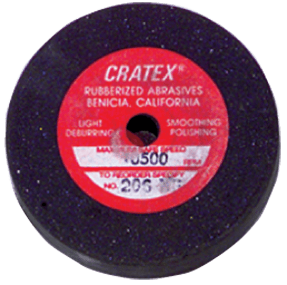 Cratex MG64416F 4" x 1" x 1/2" - Resin Bonded Rubber Wheel (Fine Grit)