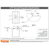 Raptor RWP-002SS Stainless Steel 0.75" Dovetail Fixture 3.8" Dia. BC