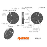 Raptor RWP-223 Aluminum Universal Adapter 11.950" Diameter, 2.00" Height