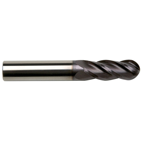 Sowa High Performance 1 x 39mm OAL 4 Flute Ball Nose Regular Length Typhoon Modified AlTiN Coated Carbide End Mill