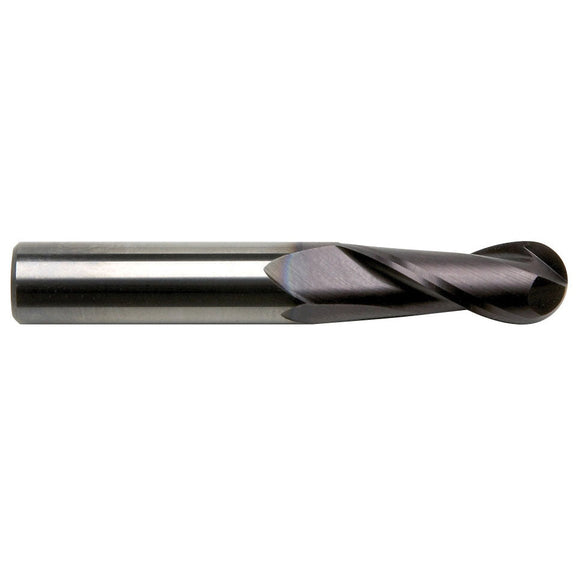 Sowa High Performance 1 x 39mm OAL 2 Flute Ball Nose Regular Length TiAlN Coated Carbide End Mill
