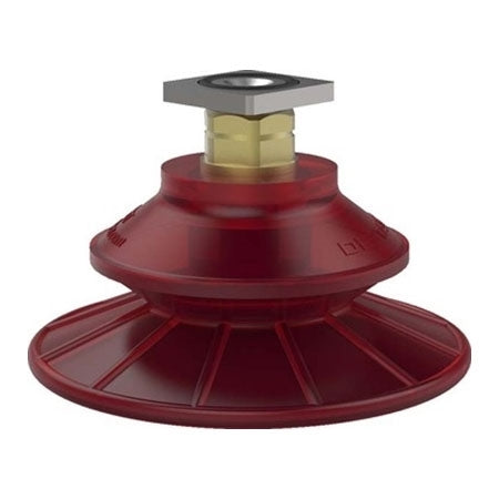 DESTACO VC-110TC-C-PU55 ACCELERATE POLYURETHANE BELLOWS VACUUM CUP, ROUND, 110MM , 1.25 SQUARE, RED PU55