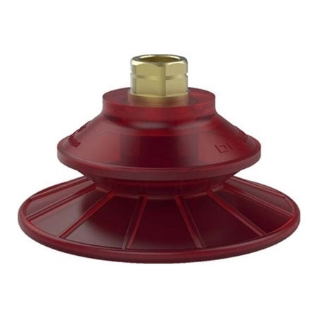 DESTACO VC-110TCT-G38-PU55 ACCELERATE POLYURETHANE BELLOWS VACUUM CUP, ROUND, 110MM , 3/8G, RED PU55, TCT