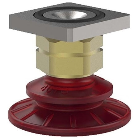 DESTACO VC-40TC-C-PU55 ACCELERATE POLYURETHANE BELLOWS VACUUM CUP, ROUND, 40MM , 1.25 SQUARE, RED PU55