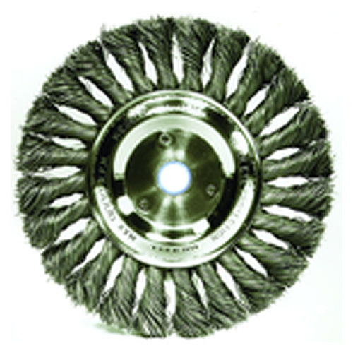 Weiler MK5108325 6" Diameter-1/2"-5/8" Arbor Hole - Knot Twist Stainless Straight Wheel