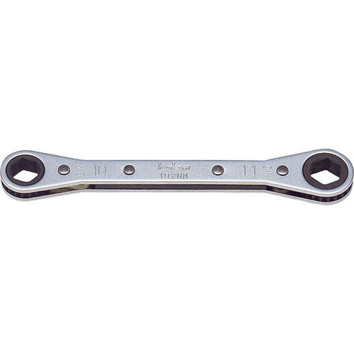 Ko-ken 102NM-10x11 Ratcheting Ring Wrench  10x11mm 6 point Length 140mm