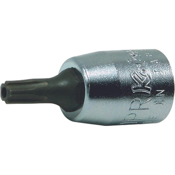 Ko-ken 2025.28-40IPR 1/4 Sq. Dr. Bit Socket TORXPLUS 40IPR Tamper Resistant Length 28mm