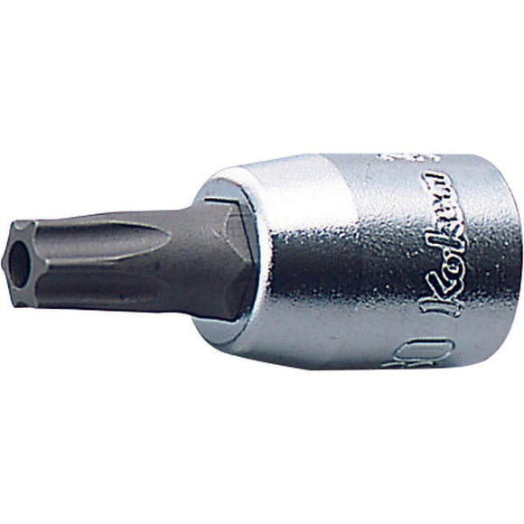 Ko-ken 2025.28-T20H 1/4 Sq. Dr. Bit Socket TORX T20H Tamper Resistant Length 28mm