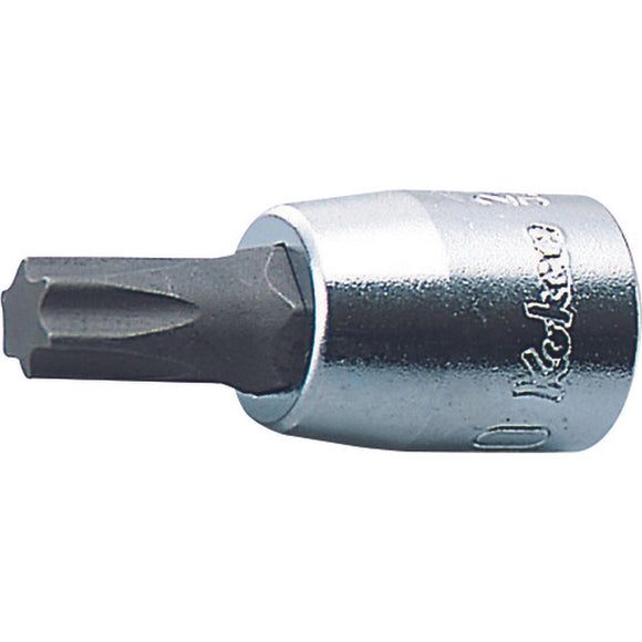 Ko-ken 2025.80-T10 1/4 Sq. Dr. Bit Socket TORX T10  Length 80mm