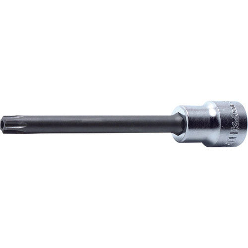 Ko-ken 3025.100R-T45H 3/8 Sq. Dr. Bit Socket TORX T45H Tamper Resistant Length 100mm Round shank