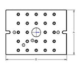 JERGENS SUBPLATE, 5 AXIS, 400MM STEEL QLS, FOR SQUARE PALLET, 35MM X 400MM X 400MM - 5SP400S