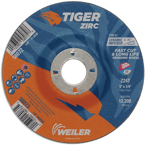 Weiler MK5158073 5X1/4X7/8 Z24T ZIRC T27 GRIND WHL