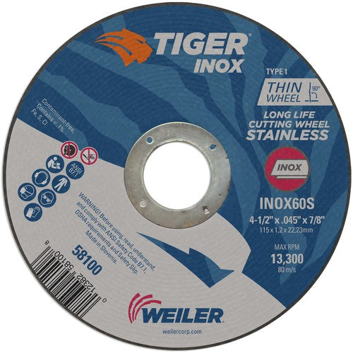 Weiler MK5158100 4-1/2X.045 TIGER INOX TYPE 1