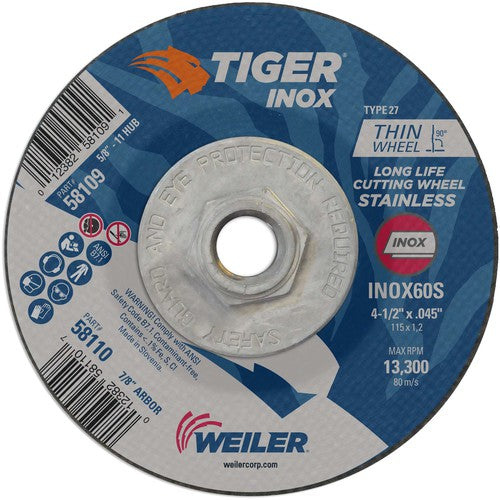Weiler MK5158109 4-1/2X.045 TIGER INOX TYPE 27