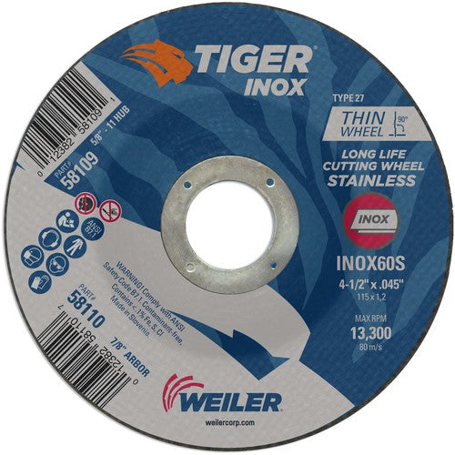 Weiler MK5158110 4-1/2X.045 TIGER INOX TYPE 27