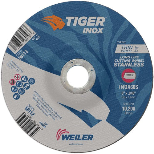 Weiler MK5158112 6X.045 TIGER INOX TYPE 27 C/O WHL