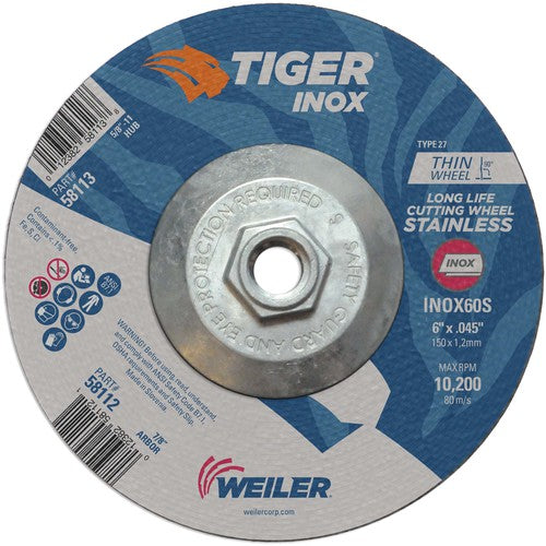 Weiler MK5158113 6X.045 TIGER INOX TYPE 27 C/O WHL