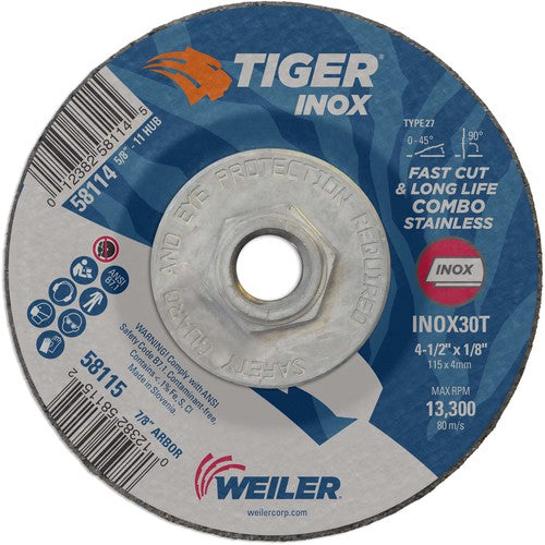 Weiler MK5158114 4-1/2X1/8 TIGER INOX TYPE 27