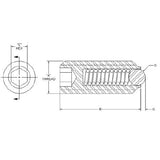 TE-CO 69210X HEXAGON METRIC BALL PLUNGER