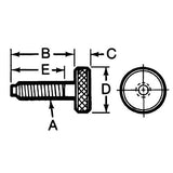 Te-Co 43801 Dog Point Knurled Head Screws 10-24