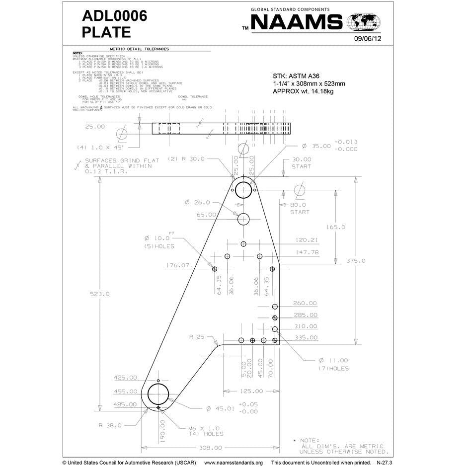 NAAMS Pivot Plate ADL0006 – Freer Tool and Supply