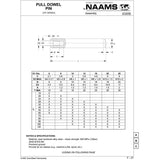 NAAMS Pull Dowel Pin F912012 M10 x 1.5