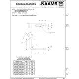 NAAMS Rough Locator ARL250LH L-Shape Outside Bend Hardened