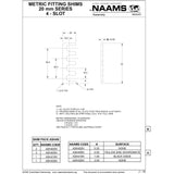 NAAMS Shims ASH405N DSCH051-M050