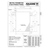 NAAMS Metric Fence Panel APF519M