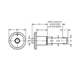 JERGENS KLP, BUTTON HANDLE, 1/4 X 6.00 SS - 800631