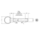 JERGENS KLP, HD DETENT PIN, 12MM X 80, 17-4 SS - 854057