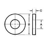 TE-CO 63601 FLAT WASHER - METRIC - M6