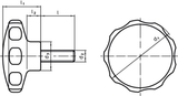 Grub Screws with Star Grip plastic - 24750.0443