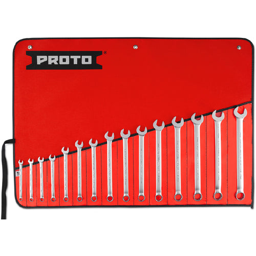 Proto KP4213995 Proto 15 Piece Satin Metric Combination ASD Wrench Set - 12 Point