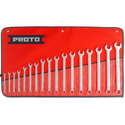 Proto KP4213780 Proto 17 Piece Full Polish Metric Combination Wrench Set - 12 Point