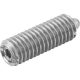 KIPP K0310.212 SPRING PLUNGER INTENSIFIED SPRING FORCE D=M12 L=22, STAINLESS STEEL, COMP:BALL STAINLESS STEEL