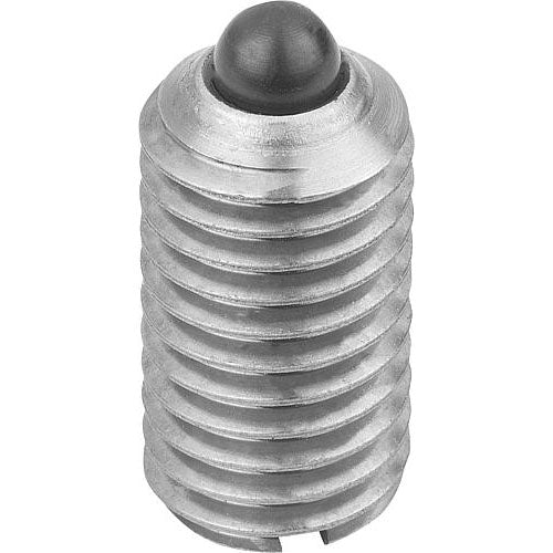 KIPP K0314.16 SPRING PLUNGER STANDARD SPRING FORCE D=M16 L=24, STAINLESS STEEL, COMP:PIN STAINLESS STEEL