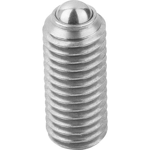 KIPP K0316.220 SPRING PLUNGER INTENSIFIED SPRING FORCE D=M20 L=43, STAINLESS STEEL, COMP:BALL STAINLESS STEEL, PU=1