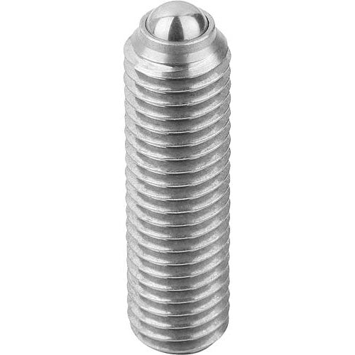 KIPP K0316.416 SPRING PLUNGER SPRING FORCE, LONG VERSION D=M16 L=45, STAINLESS STEEL, COMP:BALL STAINLESS STEEL, PU=5