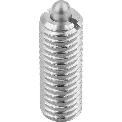 KIPP K0319.A4 SPRING PLUNGER STANDARD SPRING FORCE D=3/8-16 L=22, STAINLESS STEEL, COMP:PIN STAINLESS STEEL, PU=5