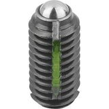 KIPP K0321.03 SPRING PLUNGER STANDARD SPRING FORCE, WITH THREAD LOCK D=M03 L=7, STEEL, COMP:BALL STEEL