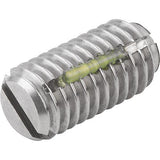 KIPP K0322.04 SPRING PLUNGER STANDARD SPRING FORCE, WITH THREAD LOCK D=M04 L=9, STAINLESS STEEL, COMP:BALL STAINLESS STEEL