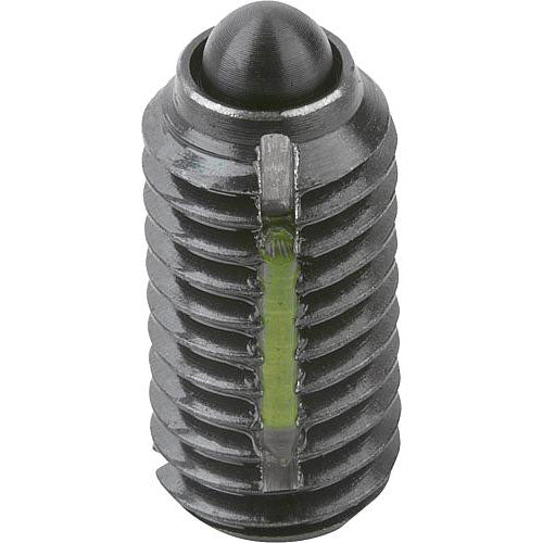 KIPP K0323.1A2 SPRING PLUNGER LIGHT SPRING FORCE, WITH THREAD LOCK D=1/4-20 L=14, STEEL, COMP:PIN STEEL, PU=10