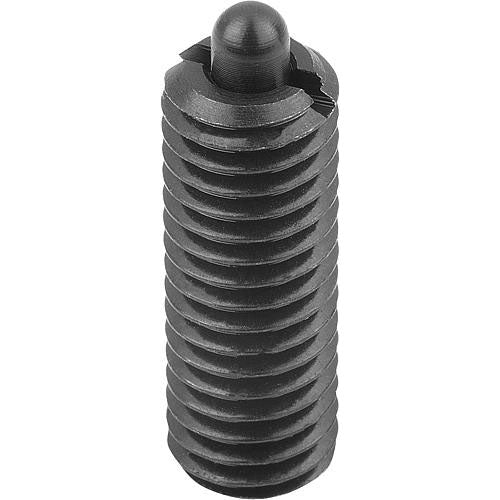 KIPP K0327.A5 SPRING PLUNGER STANDARD SPRING FORCE, WITH THREAD LOCK D=1/2-13 L=28, STEEL, COMP:PIN STEEL, PU=5