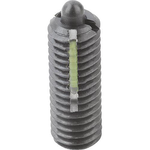 KIPP K0327.1A1 SPRING PLUNGER LIGHT SPRING FORCE, WITH THREAD LOCK D=10-32 L=18, STEEL, COMP:PIN STEEL, PU=10